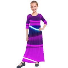 Neon Wonder  Kids  Quarter Sleeve Maxi Dress by essentialimage