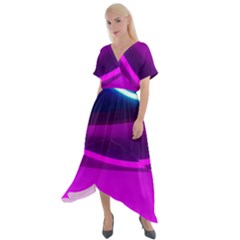 Neon Wonder  Cross Front Sharkbite Hem Maxi Dress by essentialimage