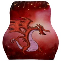 Funny Cartoon Dragon With Butterflies Car Seat Velour Cushion  by FantasyWorld7