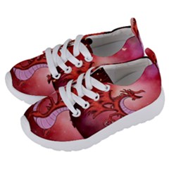 Funny Cartoon Dragon With Butterflies Kids  Lightweight Sports Shoes by FantasyWorld7