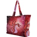 Funny Cartoon Dragon With Butterflies Simple Shoulder Bag View1