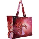 Funny Cartoon Dragon With Butterflies Simple Shoulder Bag View2