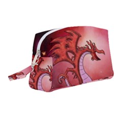 Funny Cartoon Dragon With Butterflies Wristlet Pouch Bag (medium) by FantasyWorld7