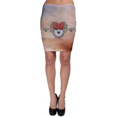 Wonderful Elegant Heart Bodycon Skirt by FantasyWorld7