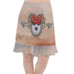 Wonderful Elegant Heart Fishtail Chiffon Skirt by FantasyWorld7