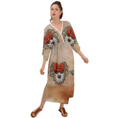 Wonderful Elegant Heart Grecian Style  Maxi Dress by FantasyWorld7