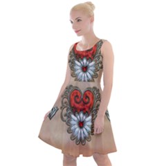 Wonderful Elegant Heart Knee Length Skater Dress