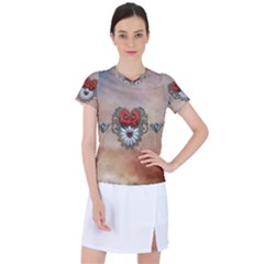 Wonderful Elegant Heart Women s Sports Top by FantasyWorld7