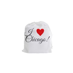 I Heart Chicago  Drawstring Pouch (xs) by FunnyStatementsandSlogans