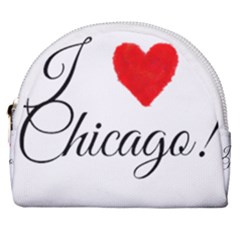 I Heart Chicago  Horseshoe Style Canvas Pouch