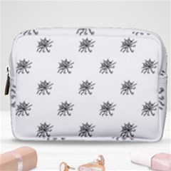 Stylized Black And White Floral Print Make Up Pouch (medium) by dflcprintsclothing