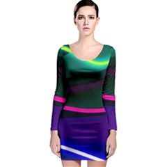 Neon Wonder Long Sleeve Bodycon Dress by essentialimage