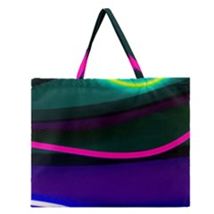 Neon Wonder Zipper Large Tote Bag by essentialimage