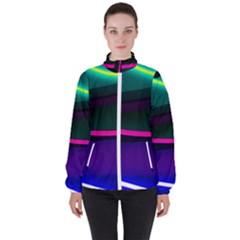 Neon Wonder Women s High Neck Windbreaker by essentialimage