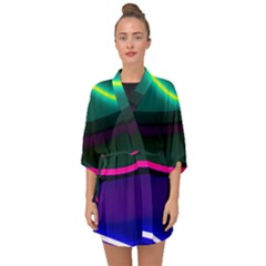 Neon Wonder Half Sleeve Chiffon Kimono by essentialimage