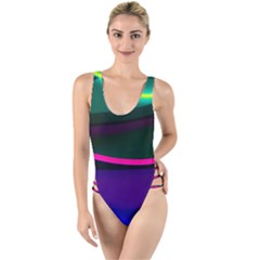 Neon Wonder High Leg Strappy Swimsuit