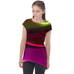 Neon Wonder Cap Sleeve High Low Top by essentialimage