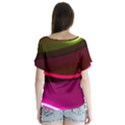 Neon Wonder V-Neck Flutter Sleeve Top View2