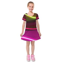 Neon Wonder Kids  Short Sleeve Velvet Dress by essentialimage