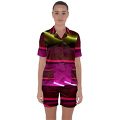 Neon Wonder Satin Short Sleeve Pyjamas Set by essentialimage