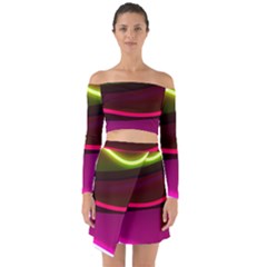 Neon Wonder Off Shoulder Top With Skirt Set by essentialimage