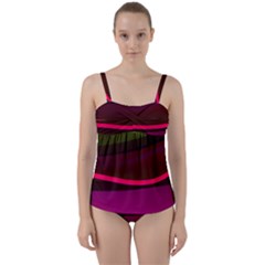 Neon Wonder Twist Front Tankini Set by essentialimage