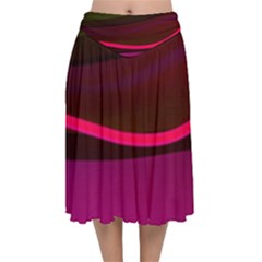 Neon Wonder Velvet Flared Midi Skirt by essentialimage