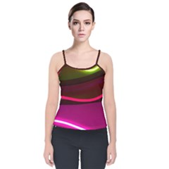 Neon Wonder Velvet Spaghetti Strap Top by essentialimage