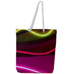 Neon Wonder Full Print Rope Handle Tote (large) by essentialimage