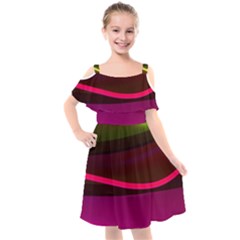 Neon Wonder Kids  Cut Out Shoulders Chiffon Dress by essentialimage