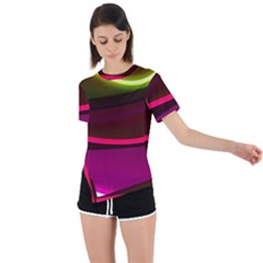 Neon Wonder Asymmetrical Short Sleeve Sports Tee by essentialimage