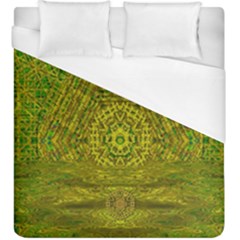 Gold Golden Sunset Mandala Duvet Cover (king Size)