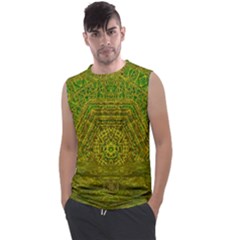 Gold Golden Sunset Mandala Men s Regular Tank Top