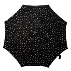 Black And White Intricate Geometric Print Hook Handle Umbrellas (medium) by dflcprintsclothing