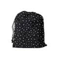 Black And White Intricate Geometric Print Drawstring Pouch (Large) View2