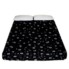 Black And White Intricate Geometric Print Fitted Sheet (california King Size) by dflcprintsclothing