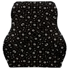 Black And White Intricate Geometric Print Car Seat Velour Cushion  by dflcprintsclothing