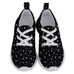 Black And White Intricate Geometric Print Running Shoes by dflcprintsclothing