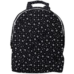 Black And White Intricate Geometric Print Mini Full Print Backpack