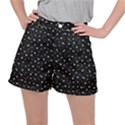 Black And White Intricate Geometric Print Ripstop Shorts View1