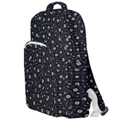 Black And White Intricate Geometric Print Double Compartment Backpack