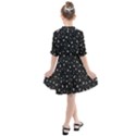 Black And White Intricate Geometric Print Kids  All Frills Chiffon Dress View2