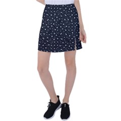 Black And White Intricate Geometric Print Tennis Skirt