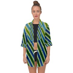 Blueglow Open Front Chiffon Kimono by Sparkle