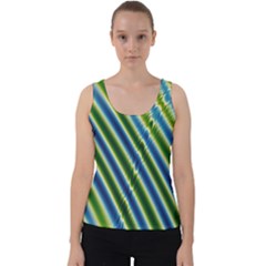 Blueglow Velvet Tank Top by Sparkle