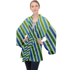 Blueglow Long Sleeve Velvet Kimono 