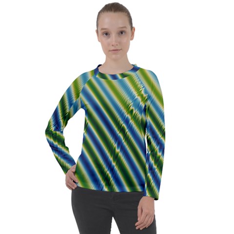 Blueglow Women s Long Sleeve Raglan Tee by Sparkle