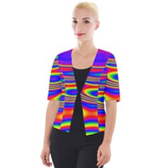 Rainbow Cropped Button Cardigan by Sparkle