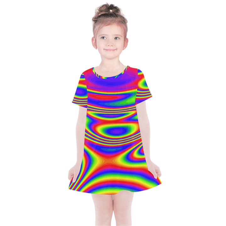 Rainbow Kids  Simple Cotton Dress