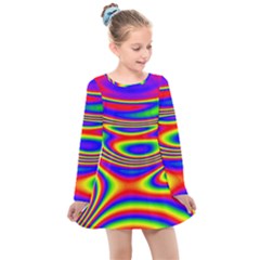 Rainbow Kids  Long Sleeve Dress by Sparkle